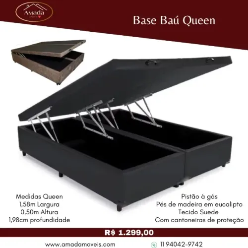 Base baú Queen, a pronta entrega 