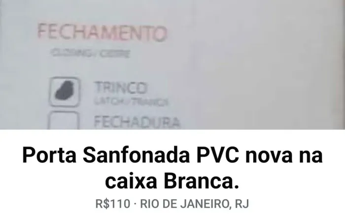 Porta Sanfonada nova na caixa 110,00 Branca.
