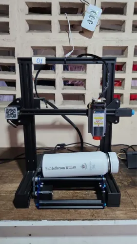 Máquina gravação a laser 5w com eixo rotativo