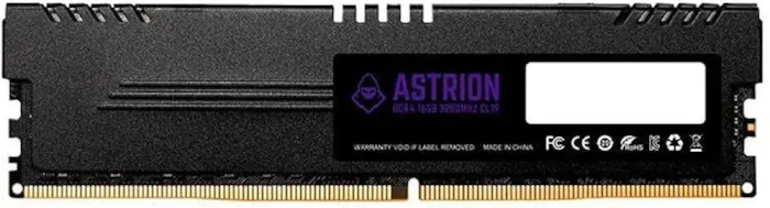 Memória Ram Astrion | 16GB (1x16GB) DDR4 | 3200MHz. Preto