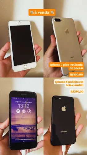 Iphone 7 plus e 8 com (leia descrição)