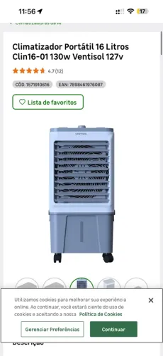 Umidificador ventisol 16l