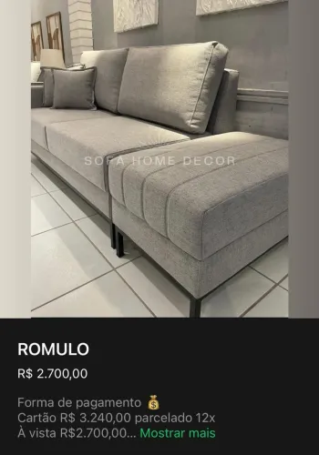 Sofá Romulo com puff
