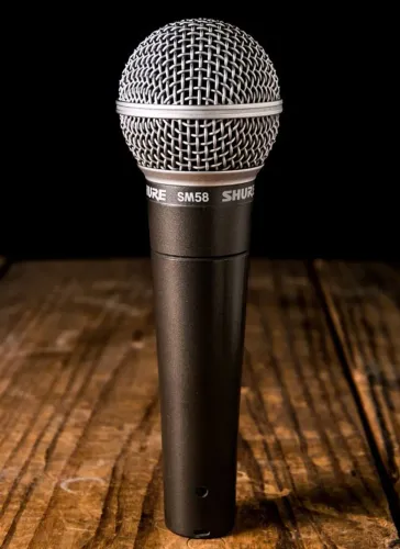 Microfone dinâmico cardioide Shure SM58-LC para performances incríveis Novo