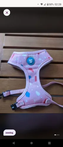 Peitoral zeedog air mesh terrazzo Rosa