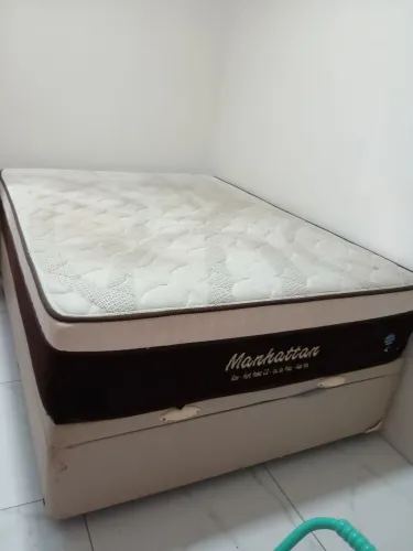 Cama Box Baú Casal + Colchão (Abertura a Gás / Ler Descrição)