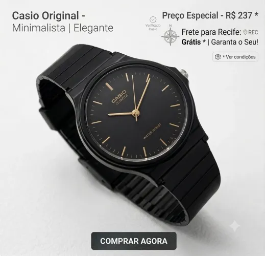 Casio Q24 analógico unissex.