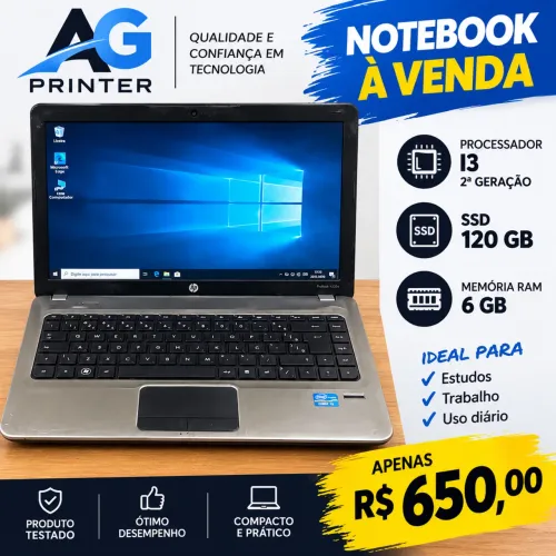 Notebook i3 2 geração ssd 120