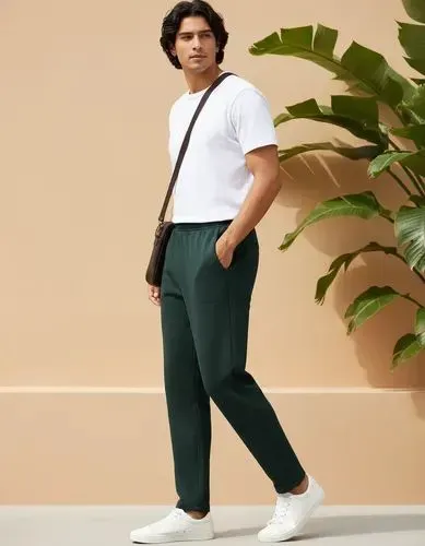 calça em moletom masculina básica slim hering