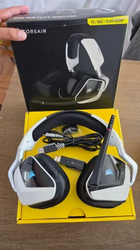 Corsair Void RGB Elite Wireless Branco - Estado de Novo (Oportunidade)