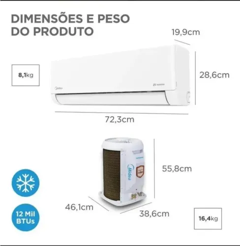Ar Condicionado Midea Ai Airvolution Inverter 12.000 Btus