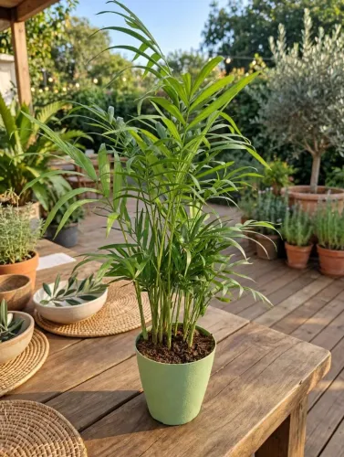 Palmeira em.vaso verde
