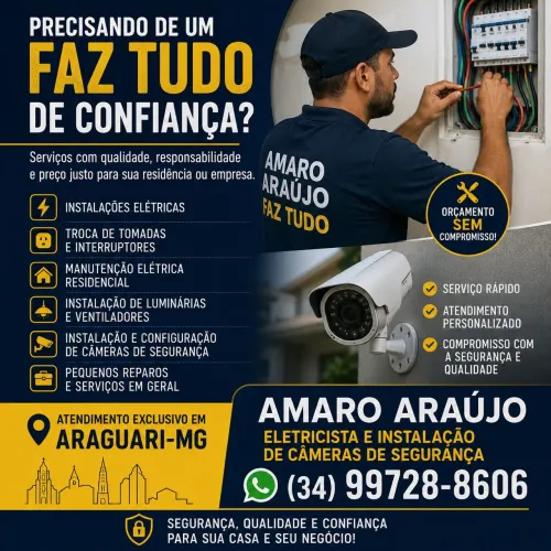 Faz tudo serviço elétrico em geral.