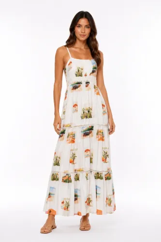 Vestido Longo Estampado - Tam. 36/38