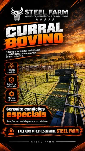 Curral Móvel em Aço Carbono e Galvanizado