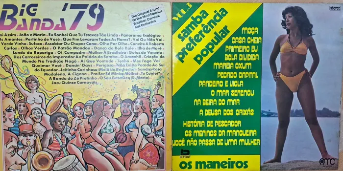 2 LPs de Vinil antigos Big Banda 79 + Os Maneiros (Samba Preferência Popular vol. 3)