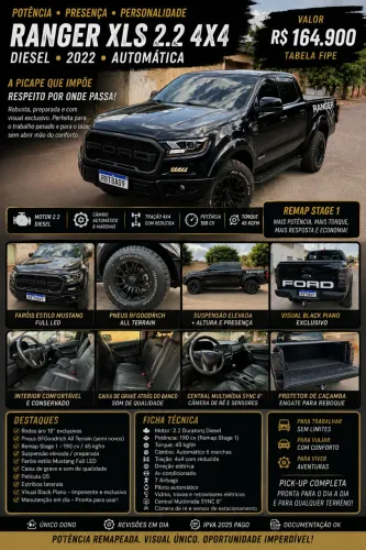 Ford Ranger XLS 2.2 4X4 CD Diesel Aut. 2022