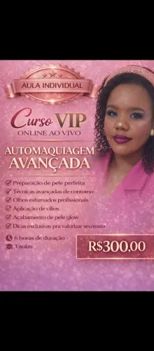 Curso de Automaquiagem Ao Vivo com Certificado 