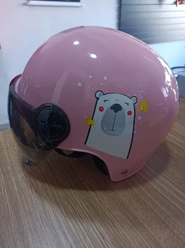 Capacete Azul ou Rosa para scooter elétrica