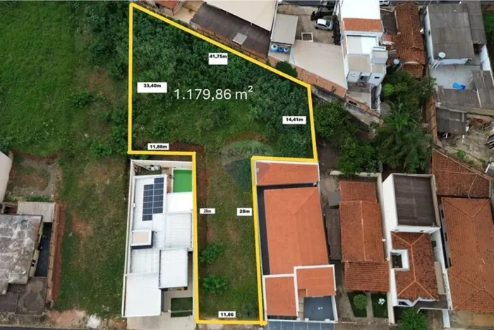 TERRENO à venda em Jaboticabal no bairro Aparecida com 1179,82 m² próximo da MULTITEC