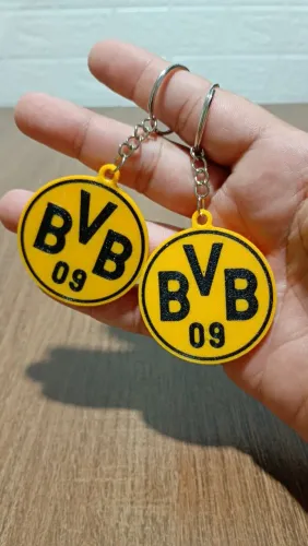 Kit com 2 chaveiros do Borussia Dortmund feitos em 3D