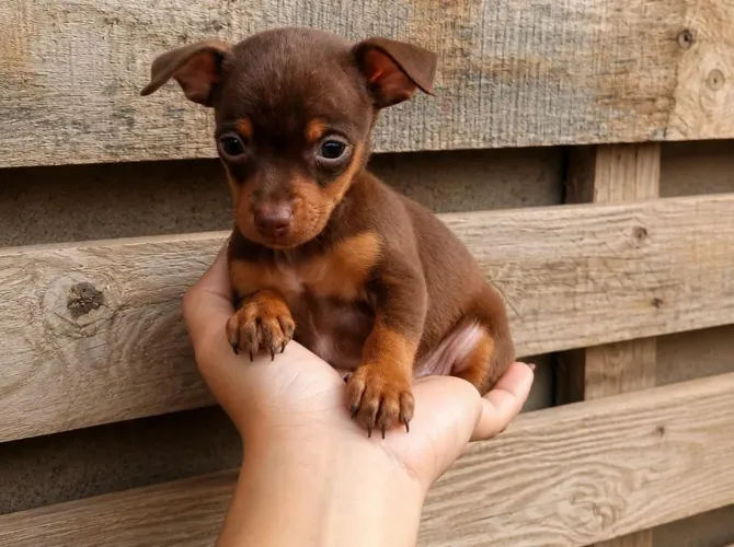 Pinscher macho chocolate 