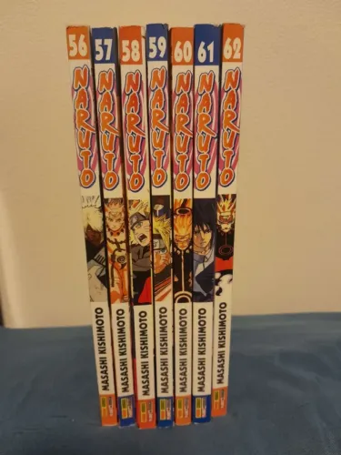 Kit 7 Mangás Naruto Sequenciais - Volumes 56 Ao 62 - Panini