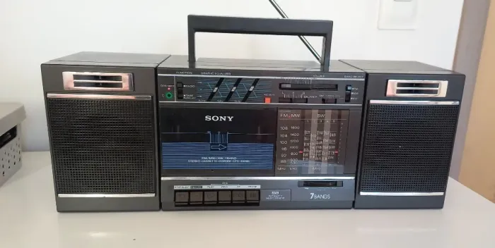 Rádio Gravador Sony Vintage anos 80