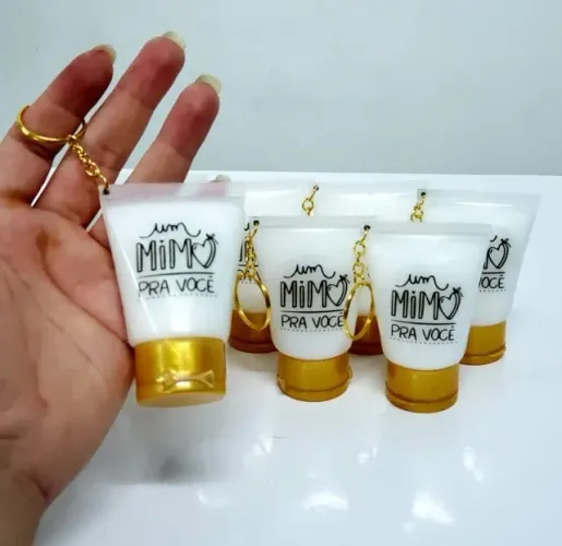 Mimo para clientes | KIT | 10 Bisnagas Chaveiro Creme Hidratante 30ml