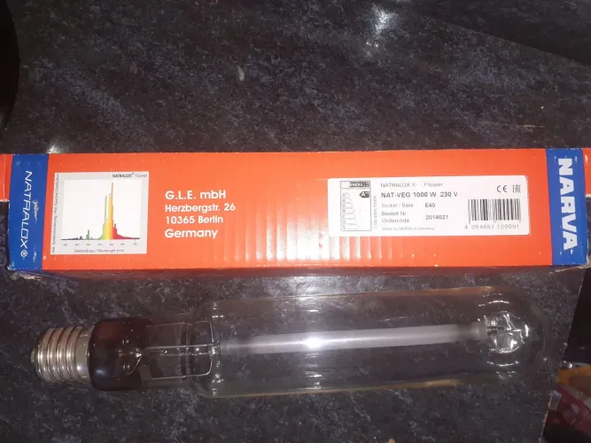 Lâmpada NATRALOX Flower 1000 W 100% nova nunca usada