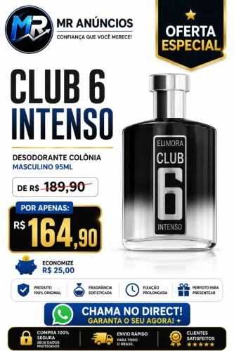Club 6 desodorante intenso Masculino 100 ml