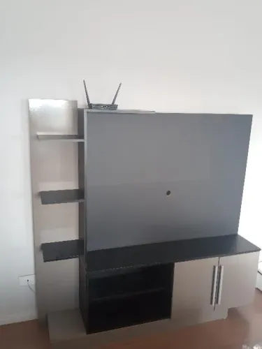 Rack painel preto/ cinza TV até 55