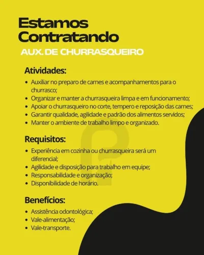 Aux. de Churrasqueiro