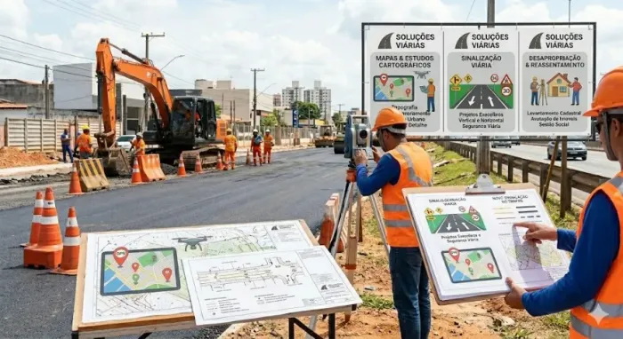 ? Projetos Viários: Desapropriação, Sinalização e Mapas