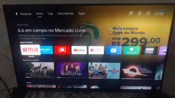 Vendo tv tcl smart 32 polegadas 4k Android 