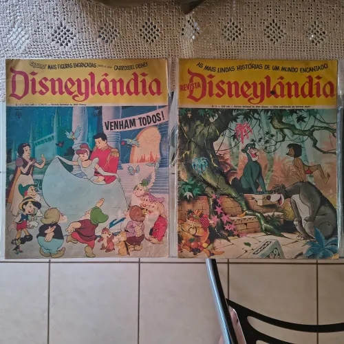 Lote 2 Revistas Disneylândia Antigas No 3 e No 9 - Ed. Abril 1971 - Raridade