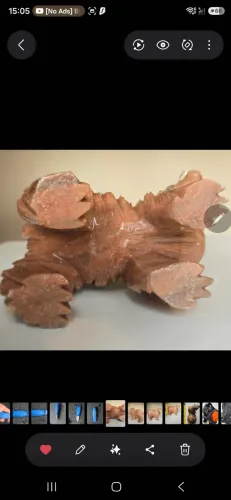 Escultura Artesanal Urso feito em pedra