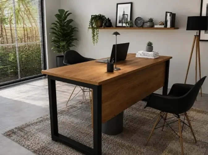 Mesa Delluxe Copenhagen Wood : L100cm x P50cm x A74cm