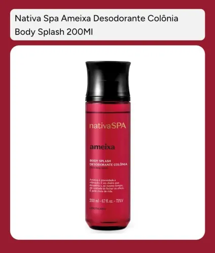 Body Splash Nativa SPA - Ameixa - oBoticário