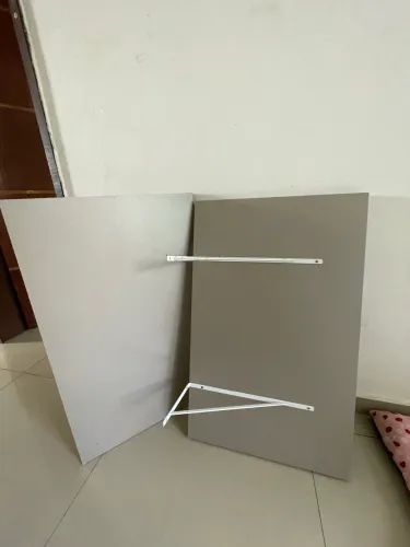 2 Prateleiras MDP 80x50x2,5 cm + Mãos Francesas Reforçadas
