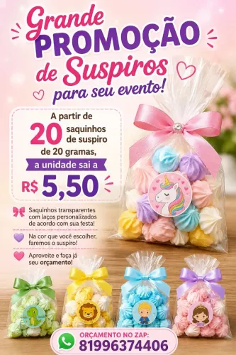 Suspiros /docespersonalizados para festas