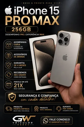 iphone 15 pro Max 256gb impecável