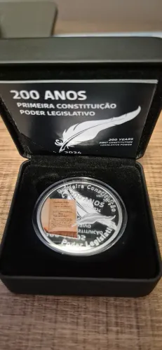Item Numismático Prata 200 Anos Da Constituição Comemorativo