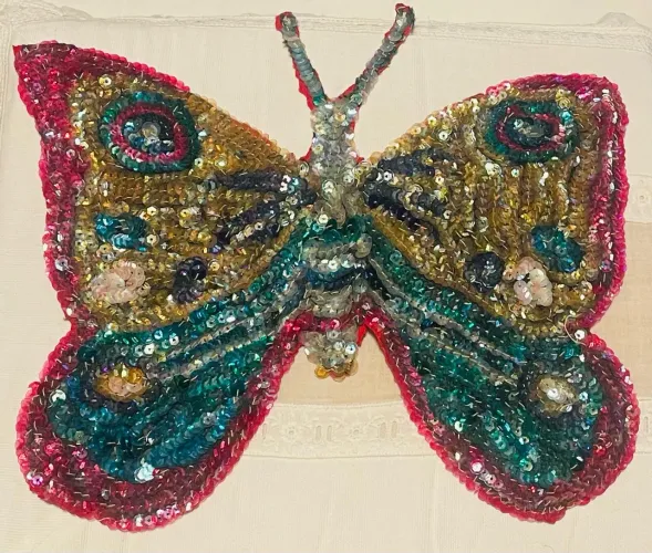 Borboleta bordada para aplicação