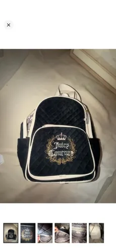 Juice Couture mochila de veludo cotelê.