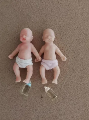 Vendo Mini bebês Reborn de Silicone Gêmeos