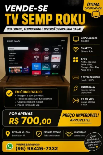 Vendo smart tv 32 polegadas