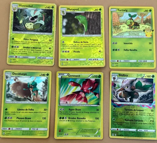 Lote de Cartas Pokémon - 6 Cartas