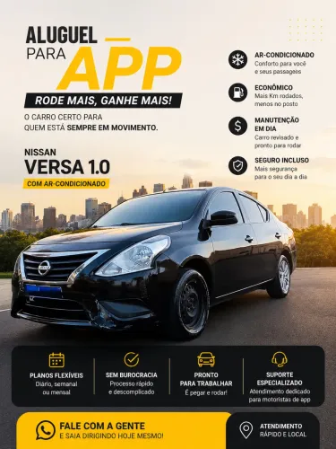 Aluguel de carro para aplicativo