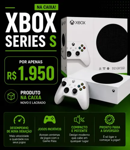 XBOX SERIES S COM CAIXA-R$ 1.950**